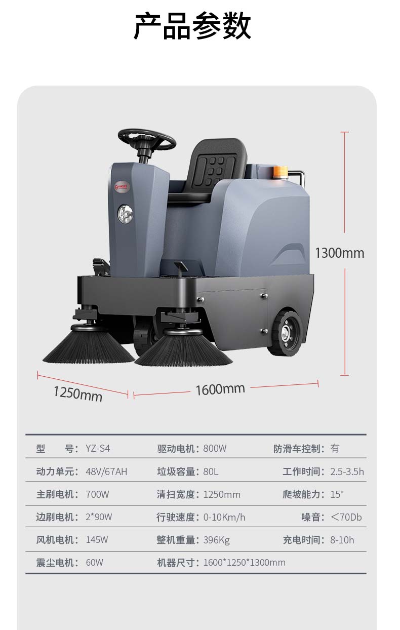 揚子掃地機S4 小型工業(yè)駕駛式掃地車